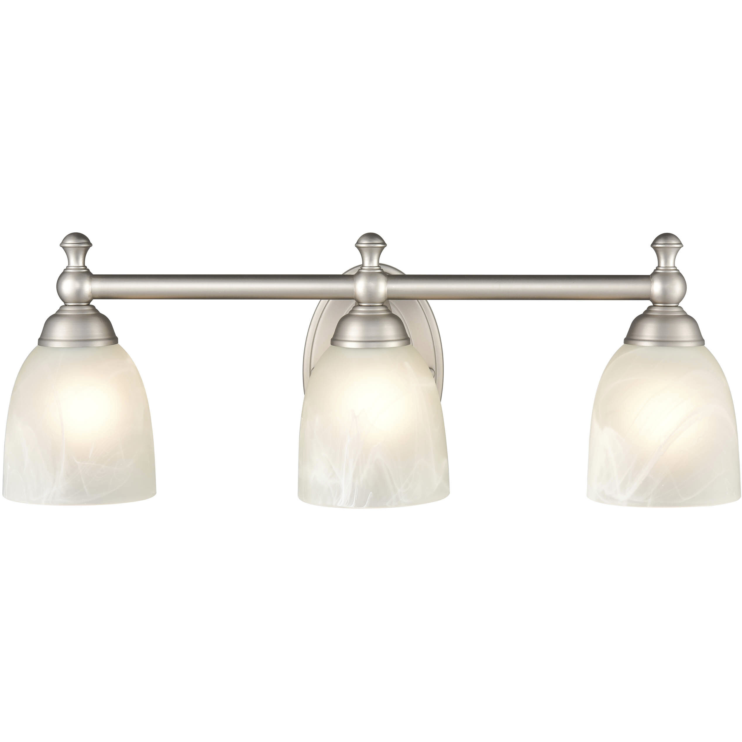 None 3 Light 22 inch Satin Nickel Bathroom Vanity Light Wall Light